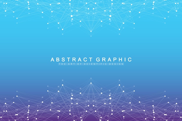 technology abstract background with connected line and dots big data visualization perspective backd