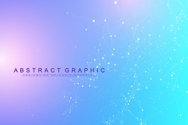 Technology abstract background with connected line and dots. Big data visualization. Perspective backdrop visualization. Analytical networks. Vector illustration.