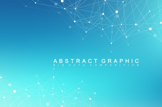 technology abstract background with connected line and dots