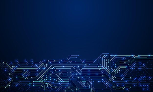 Technology abstract circuit board texture background Hightech futuristic circuit board banner wallpaper Digital data Engineering electronic motherboard illustration