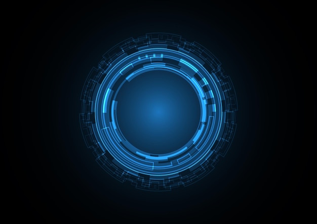 Technology abstract future circle background   illustration