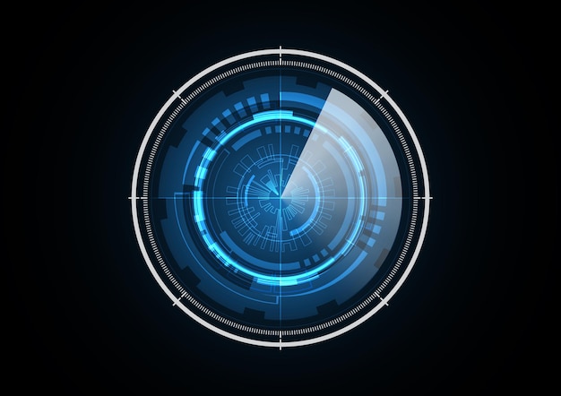 technology abstract future radar security circle background vector illustration