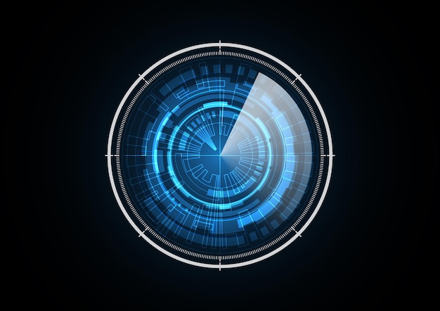 technology abstract future radar security circle background vector illustration