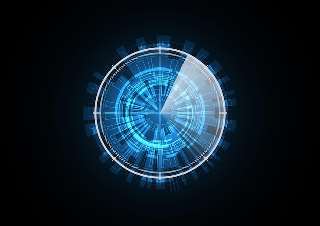 technology abstract future radar security circle background vector illustration