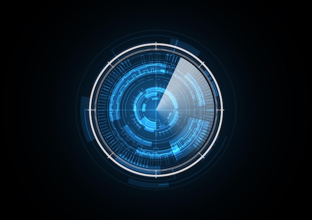 technology abstract future radar security circle background vector illustration