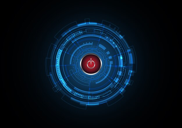 Technology abstract power future circle background