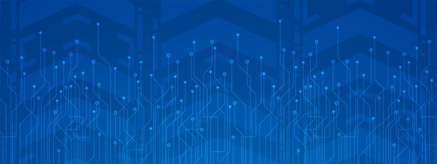 Technology Background blue circuit board digital power line digital arrow movement background
