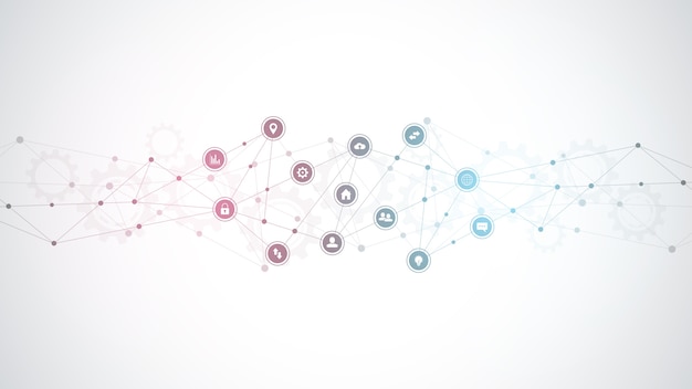 technology background. digital technology, network connection and communication concept.