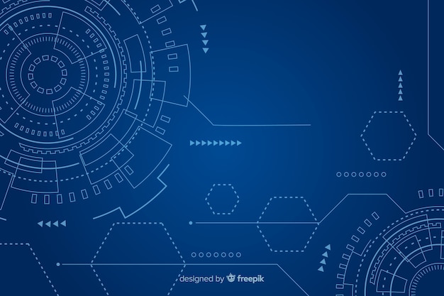 technology background with abstract hud