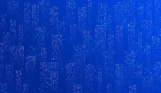 technology background with binary code reflecting big data digital information and algorithms