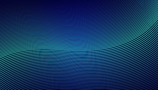 Technology background with Futuristic dark blue gradient color with glowing wavy lines Suitable for banners posters wallpapers covers Vector illustration