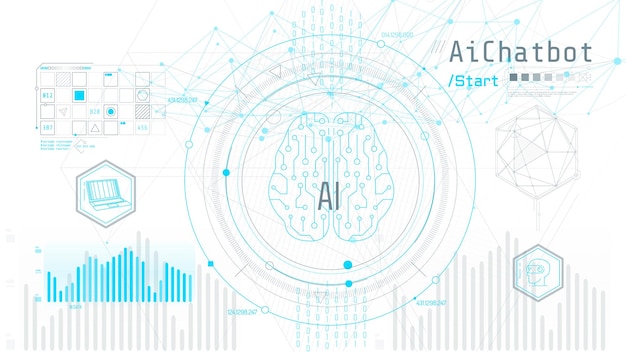 Technology brain and machine learning concept