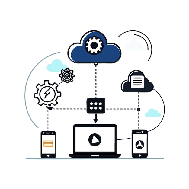 technology concept vector illustration featuring appdevelopment design elements flat style