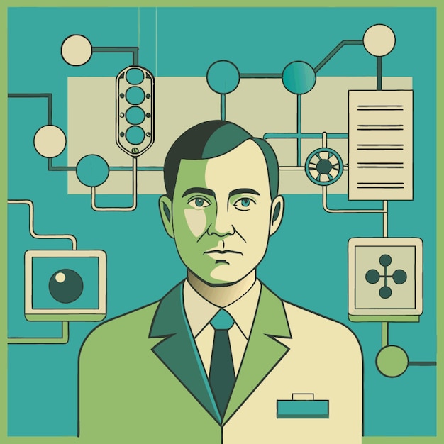 Technology Concept Vector Illustration Featuring Bio informatics Design Flat Style Elements