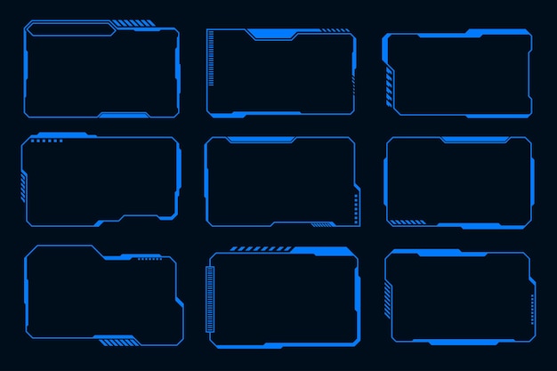 Technology futuristic frame HUD technology cyberpunk design element
