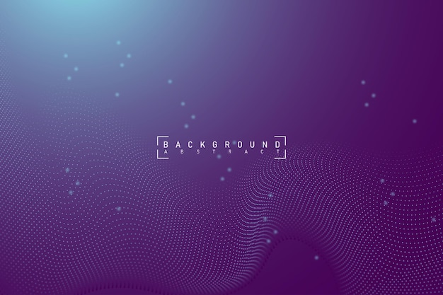 Technology theme wavy particle abstract background