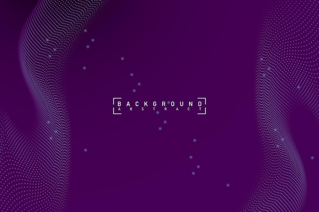 Technology theme wavy particle abstract background