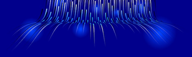 technology vector abstract background with lines big data flow, 3d abstraction of nanotechnology and science, electronics and digital style, wire net dimensional perspective.