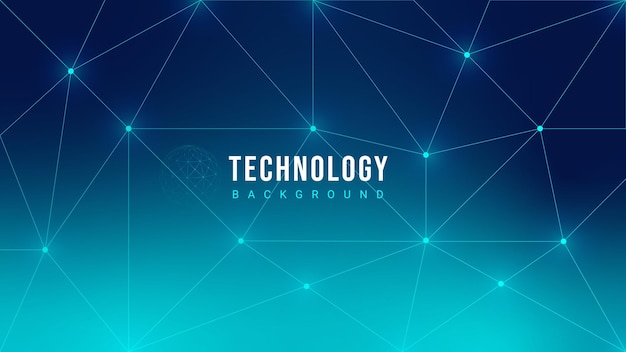 Technology web banner design template