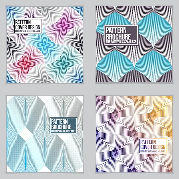 template for covers, placards, posters, flyers and banners designs. cool geometric vector set line backgrounds for your designs. minimalistic brochure designs.