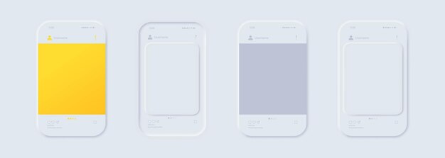 Template of the mobile app interface