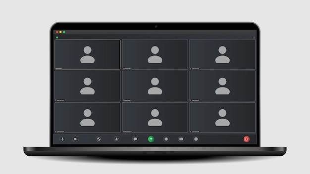 template video conference user interface application for social communication