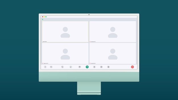 Template video conference user interface video conference calls window overlay