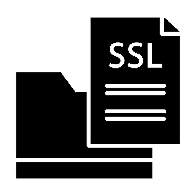 Tệp SSL Glyph Hình Minh Họa Màu Đen Đặc