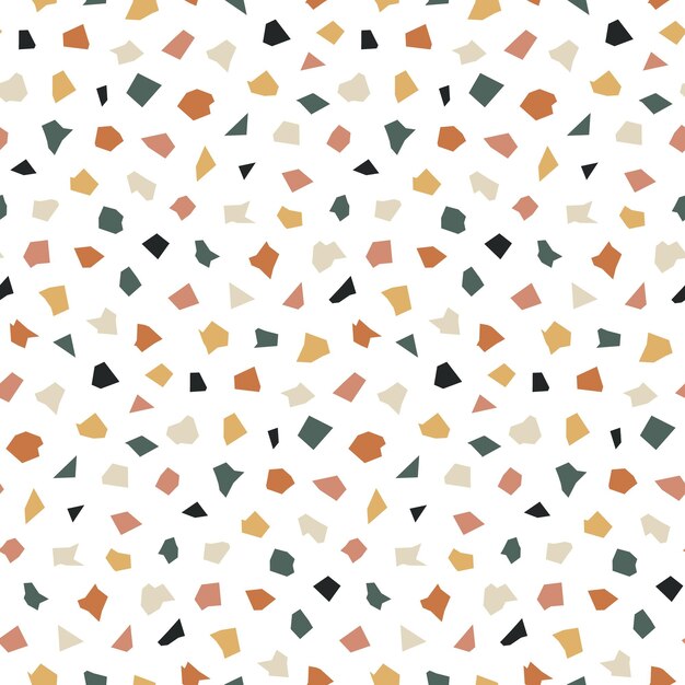 Terrazzo seamless pattern with chaotic stains