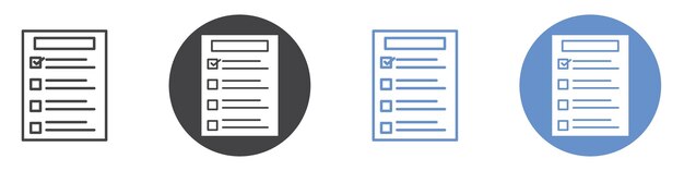 Test icon Flat art in black and white isolated