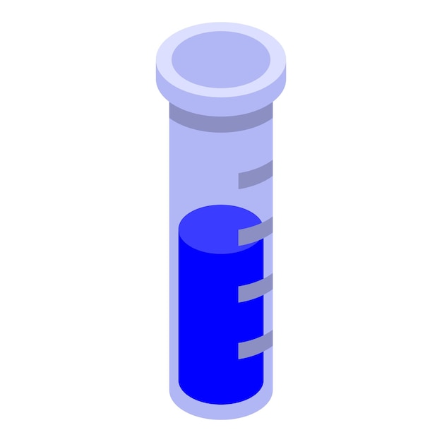 test tube icon isometric of test tube vector icon for web design isolated on white background