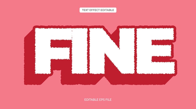 Text 3D editable vector