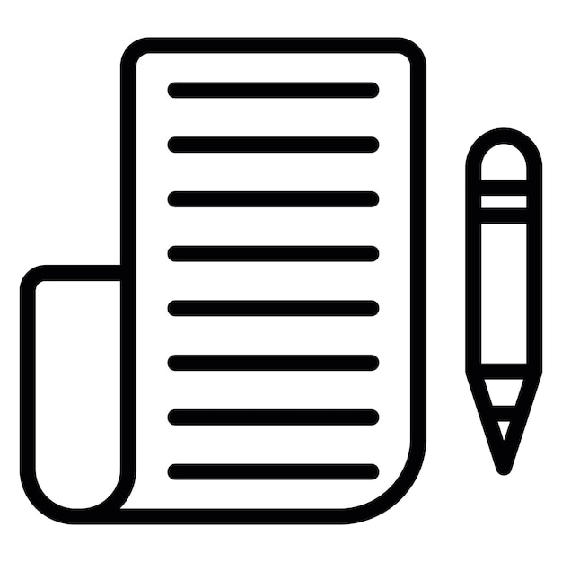 Text Editor Line Illustration
