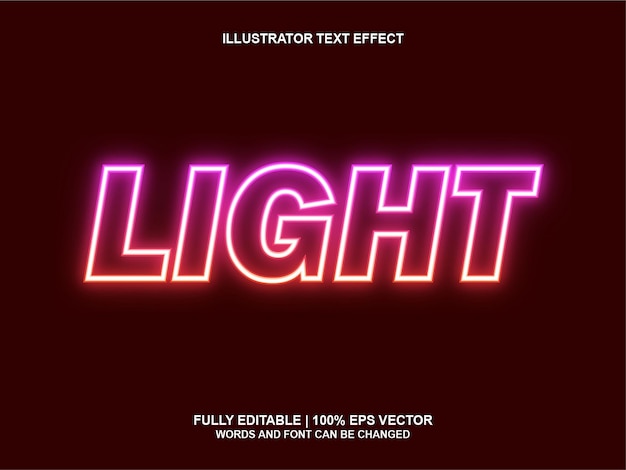 Text Effect 3D Light