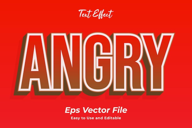 text effect angry editable
