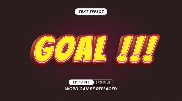 Text Effect - Editable Goal Slogan text.