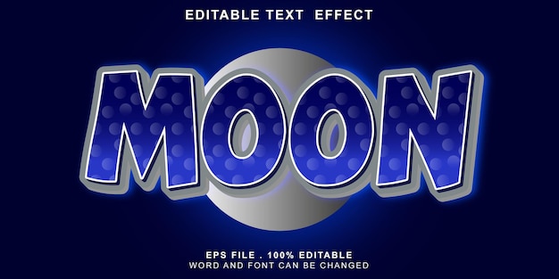 Text effect editable moon