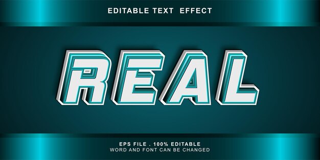 text effect editable REAL