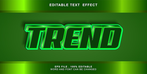 text effect editable trend