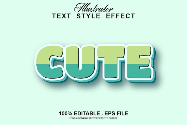 text effect editable