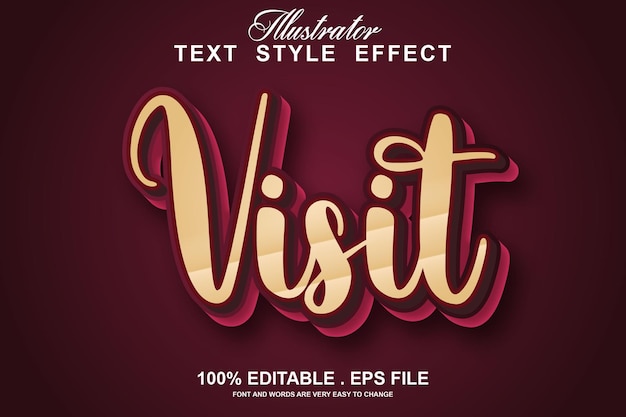 text effect editable