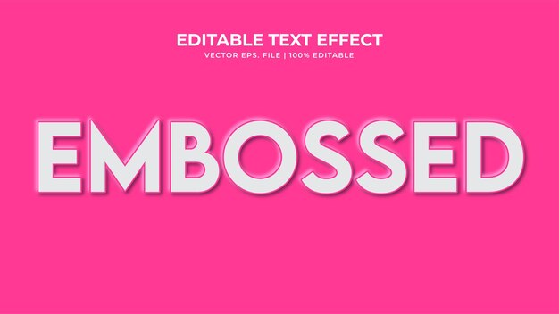 text effect embossed