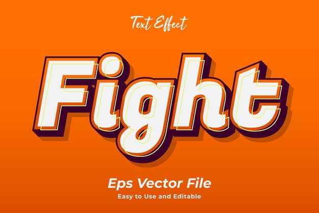 text effect fight editable and easy to use premium vector