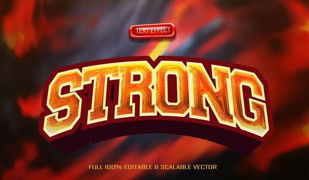 Text effect hot volcano style vector