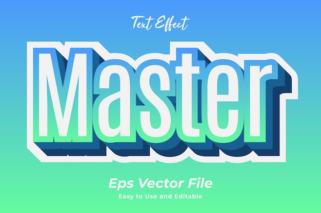 Text effect Master Editable and easy to use Premium vector