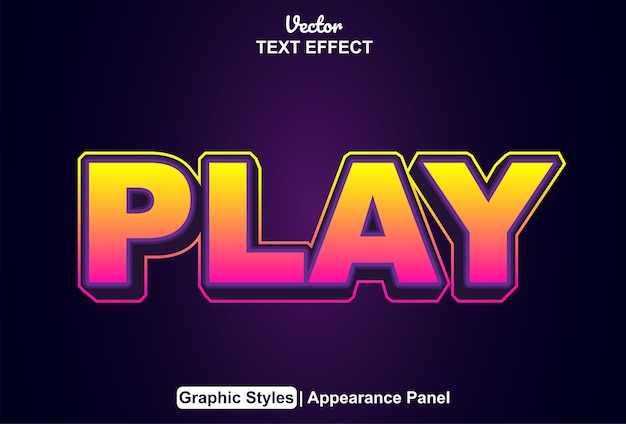 text effect play with graphic style and editable