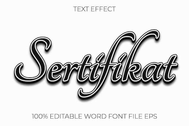 text effect sertificat
