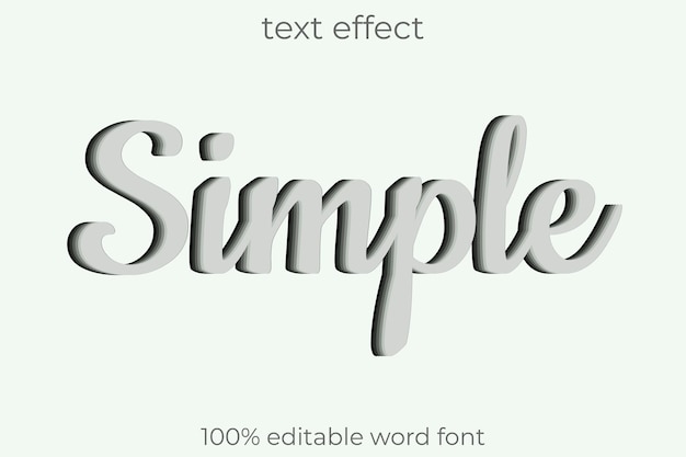 text effect simple white