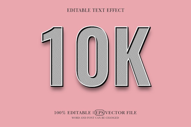 text effect with editable 10k 3d style