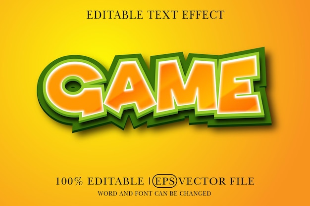 Text effect with editable Game 3D style